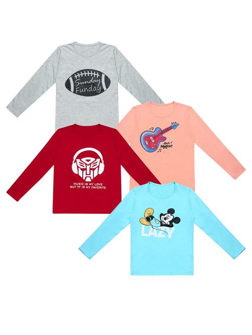 pack of 4 printed t-shirt - 20100581 - Very Small Image - 1