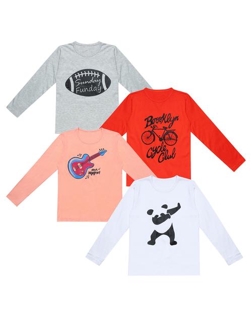 pack of 4 printed t-shirt - 20100588 - Very Small Image - 1