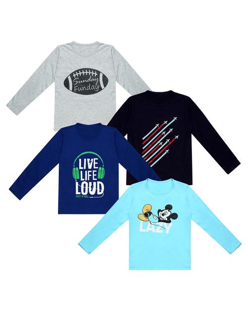 pack of 4 printed t-shirt - 20100595 - Very Small Image - 1