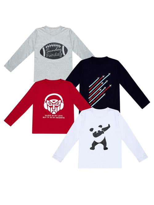 pack of 4 printed t-shirt - 20100596 - Very Small Image - 1
