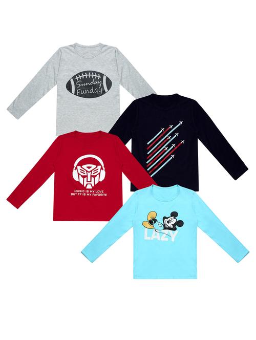 pack of 4 printed t-shirt - 20100597 - Very Small Image - 1