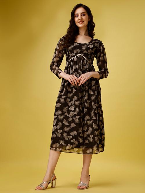 women's fit & flare graphic dress - 20104667 - Very Small Image - 1