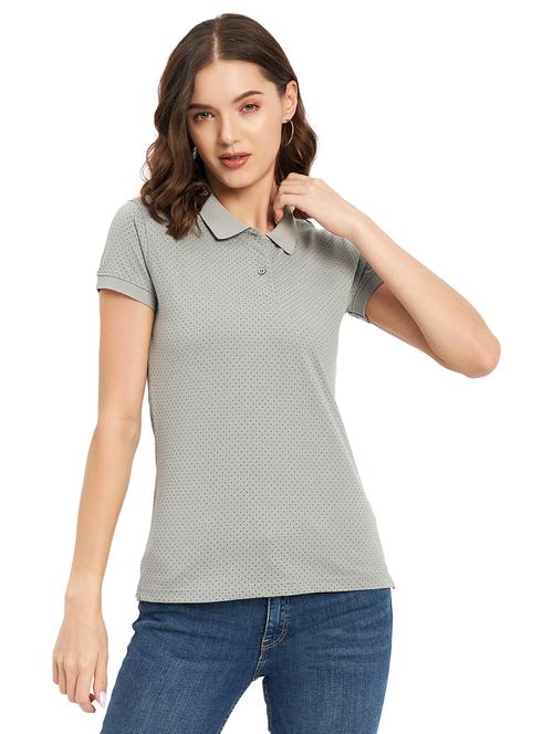 women's plain polo neck t-shirt - 20107331 - Very Small Image - 1