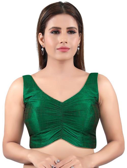 v neck plain regular blouse - 20110244 - Very Small Image - 1