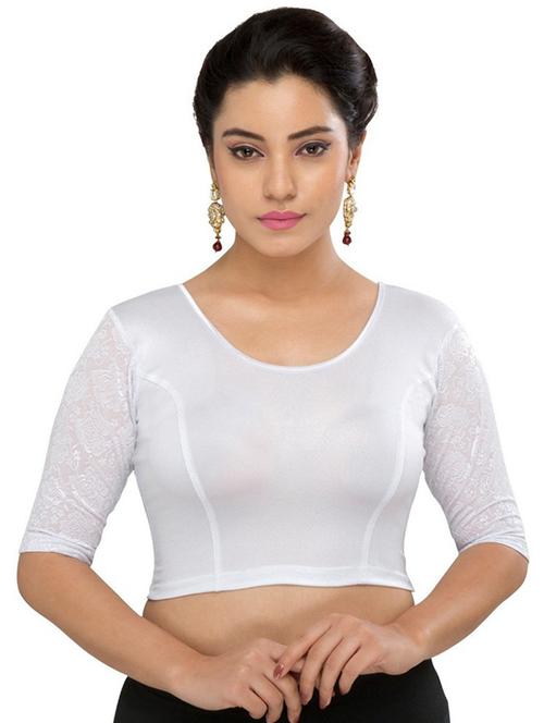 round neck plain regular blouse - 20110296 - Very Small Image - 1