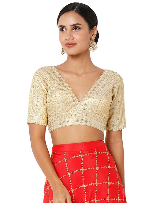 v neck printed regular blouse - 20110408 - Very Small Image - 1