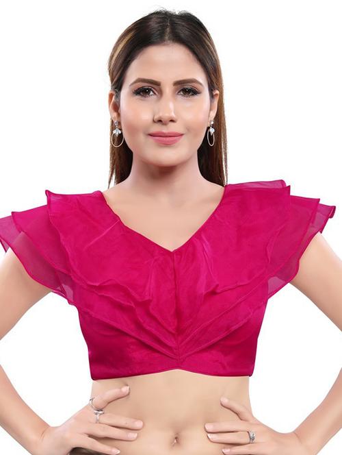 v neck plain regular blouse - 20110415 - Very Small Image - 1