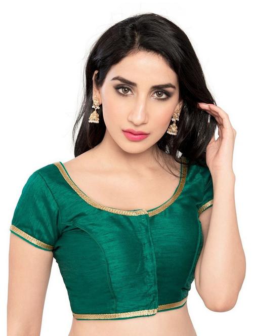 round neck self design regular blouse - 20110511 - Very Small Image - 1