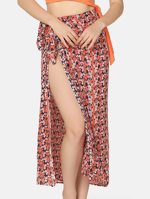 women multi colored printed sarong - 20110814 - Very Small Image - 1