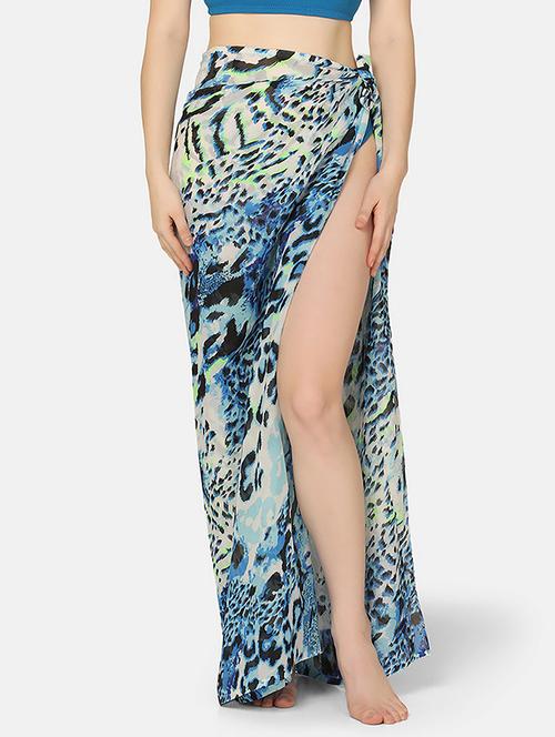 women multi colored printed sarong - 20110815 - Very Small Image - 1
