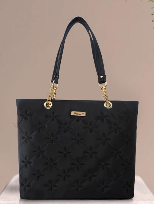 black embroidered regular handbag - 20115075 - Very Small Image - 1