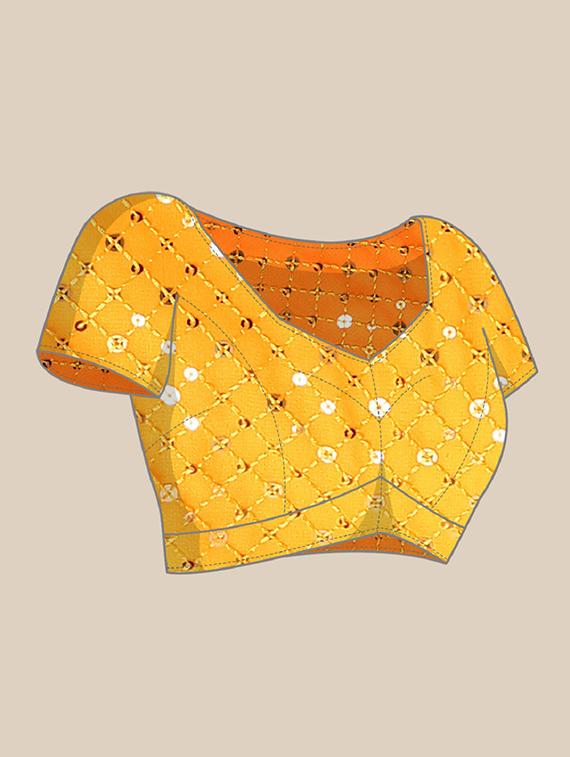 women sequined work saree with blouse - 20115201 - Standard Image - 2