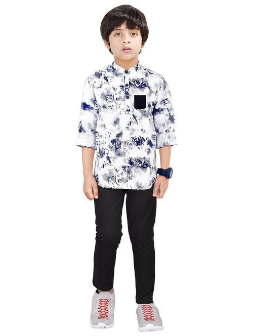 boys printed top and bottom full length set - 20116255 - Very Small Image - 1