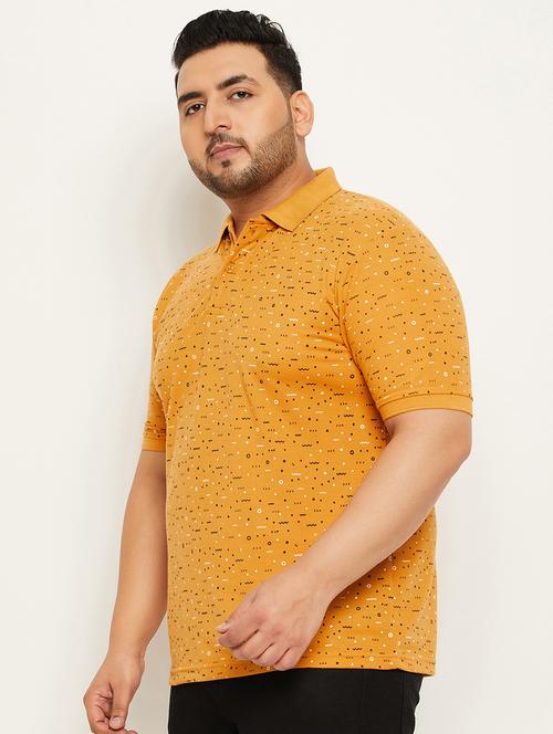 polo neck plus size printed t-shirt - 20117156 - Very Small Image - 1