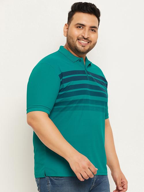 polo neck printed plus size regular t-shirt - 20117240 - Very Small Image - 1