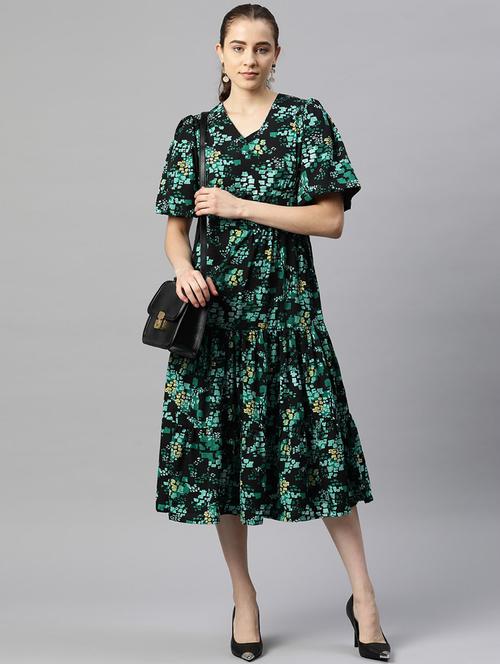 women's tiered dress graphic dress - 20117272 - Very Small Image - 1