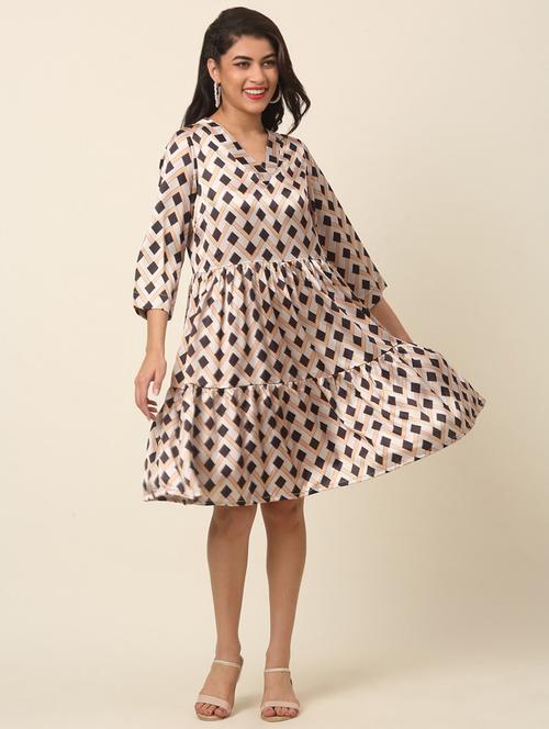 women's tiered dress geometric dress - 20117285 - Very Small Image - 1