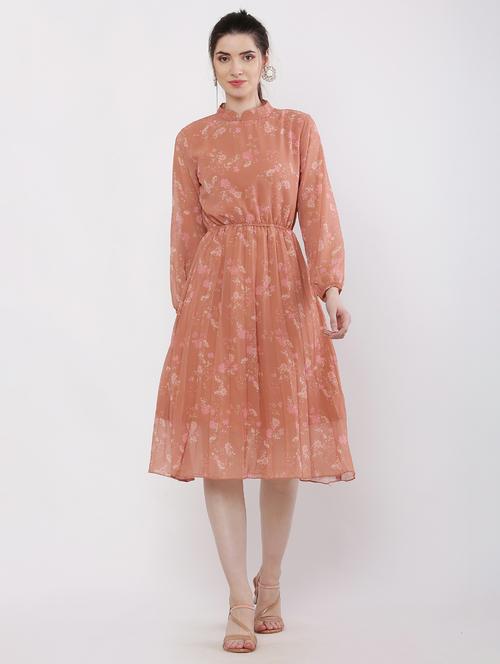 women's fit & flare floral dress - 20117711 - Very Small Image - 1