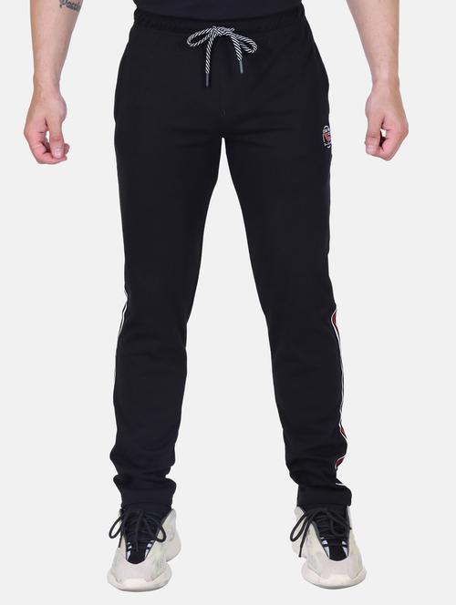 black solid full length track pant - 20117959 - Very Small Image - 1