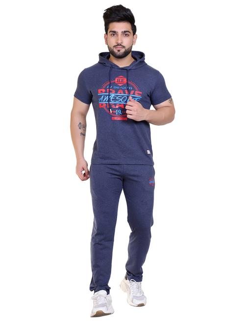 men blue printed co-ord sets - 20118014 - Very Small Image - 1