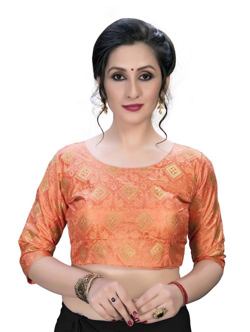 pink cotton blend regular blouse - 20119107 - Very Small Image - 1