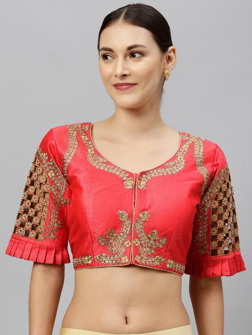 v-neck self design regular blouse - 20119557 - Very Small Image - 1