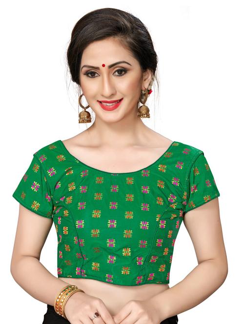 round neck self design regular blouse - 20119563 - Very Small Image - 1