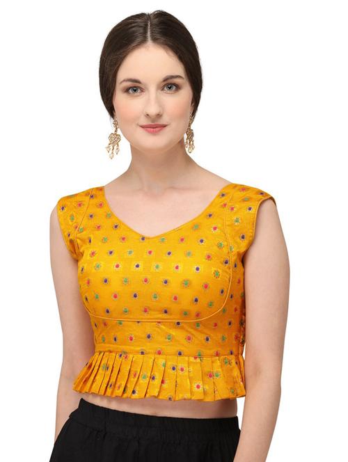 v neck self design regular blouse - 20119701 - Very Small Image - 1