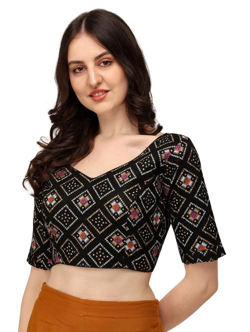 v neck printed regular blouse - 20119768 - Very Small Image - 1