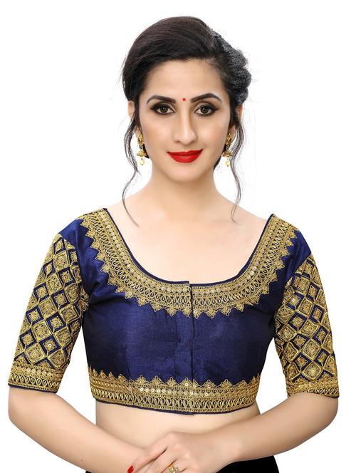 round neck embroidered blouse - 20119791 - Very Small Image - 1