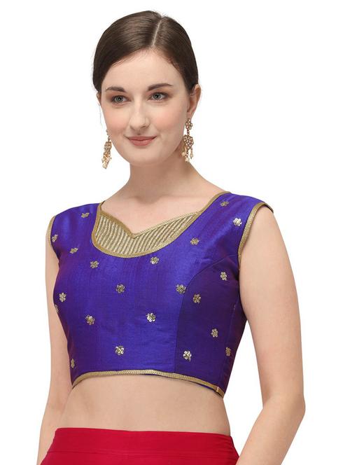 v-neck self design regular blouse - 20119908 - Very Small Image - 1