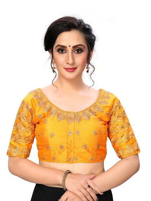 round neck self design regular blouse - 20120246 - Very Small Image - 1