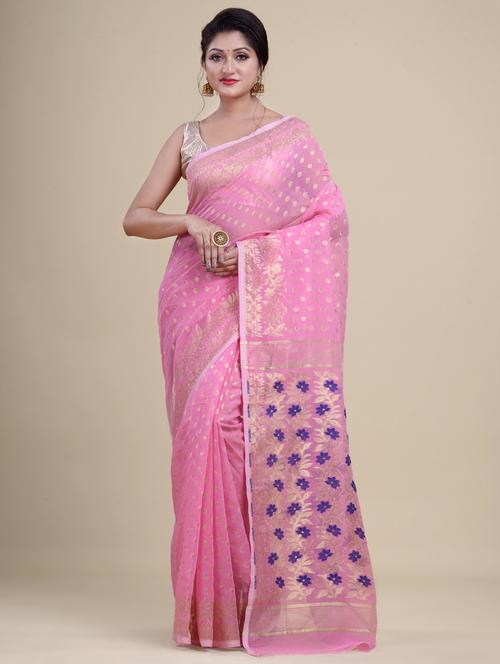women's self design pink colored saree - 20121102 - Very Small Image - 1