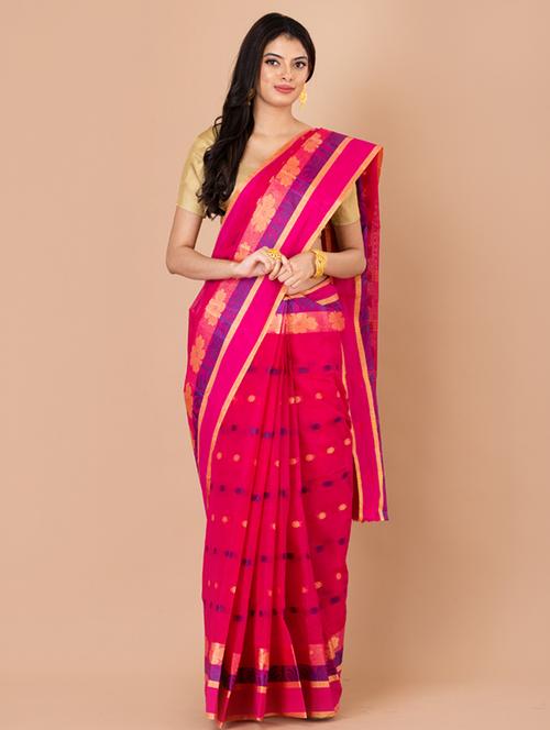 women's self design pink colored saree - 20121396 - Very Small Image - 1