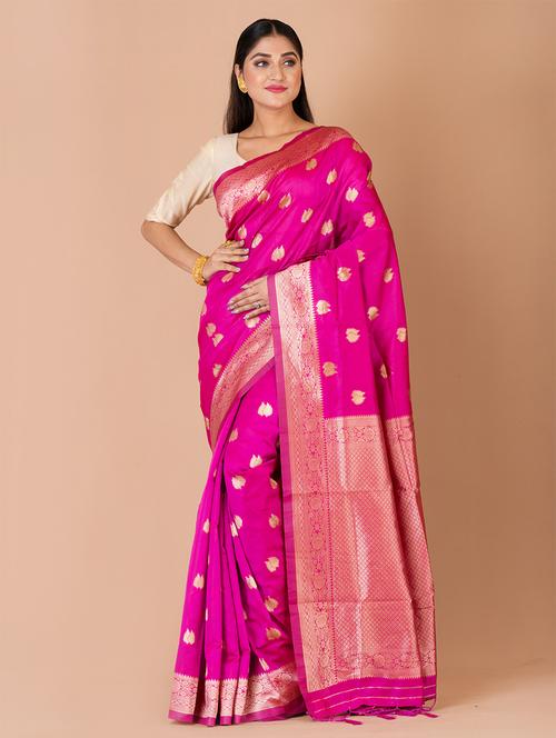 women's banarasi saree with blouse - 20121604 - Very Small Image - 1