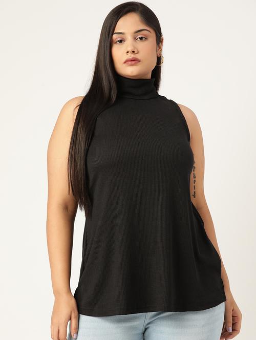 women's a line high neck top - 20121634 - Very Small Image - 1