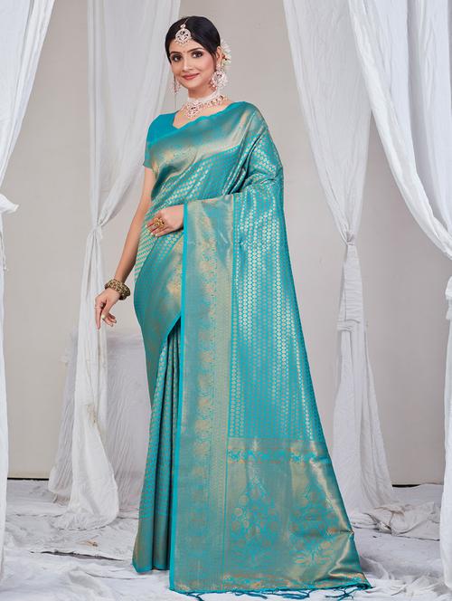 women's banarasi saree - 20122225 - Very Small Image - 1