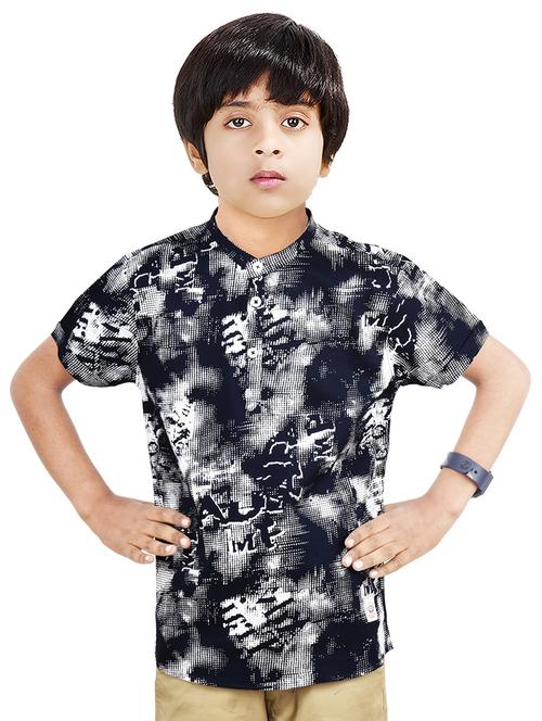 boys printed short kurta - 20124164 - Very Small Image - 1