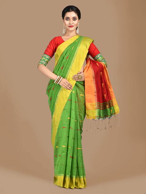 women's self design light green colored saree with blouse - 20126264 - Very Small Image - 1