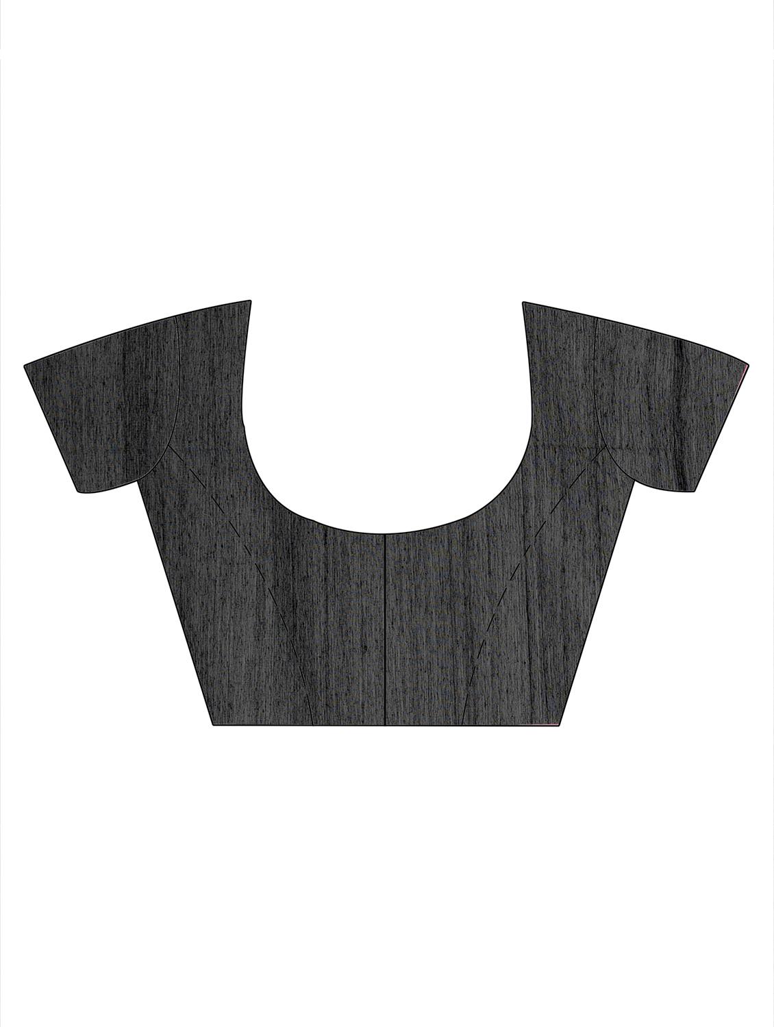 women's self design charcoal colored saree with blouse - 20126276 - Standard Image - 3