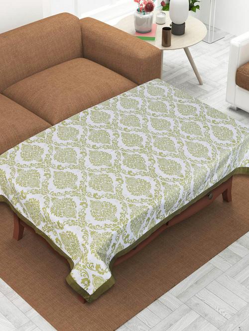 texstylers cotton floral print 40 x 60 inches 4 seater rectangular center table cloth - 20129446 - Very Small Image - 1