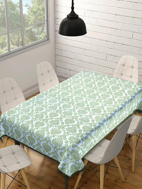 texstylers cotton floral print 60 x 108 inches 8 seater rectangular dining table cloth - 20129511 - Very Small Image - 1
