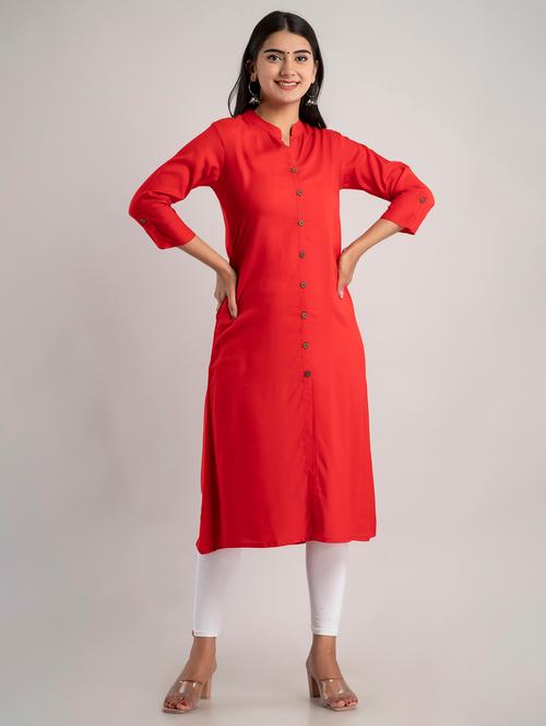 women's front slit kurta - 20129563 - Very Small Image - 1