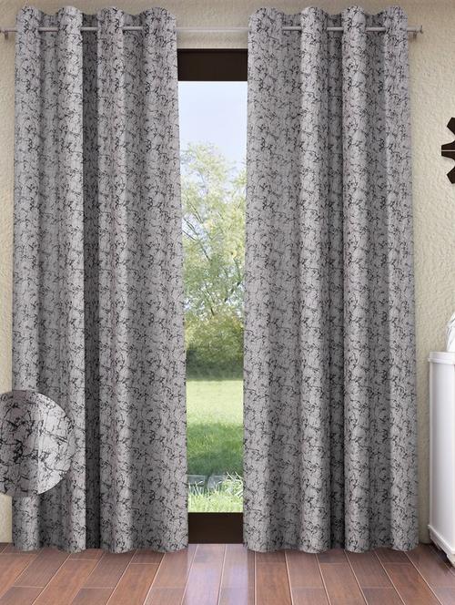 velvet abstract eyelet room darkening door curtains  - 20129595 - Very Small Image - 1