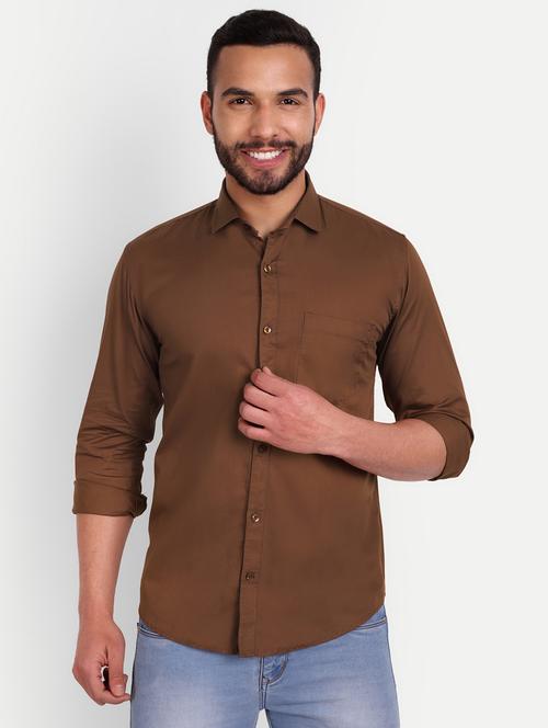 mens solid casual shirt - 20131552 - Very Small Image - 1