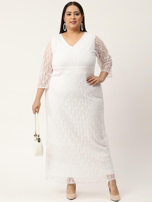 women's  self design dress - 20132495 - Very Small Image - 1