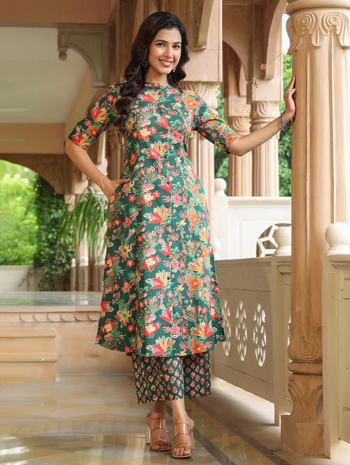 women printed kurta palazzo set - 20136816 - Very Small Image - 1