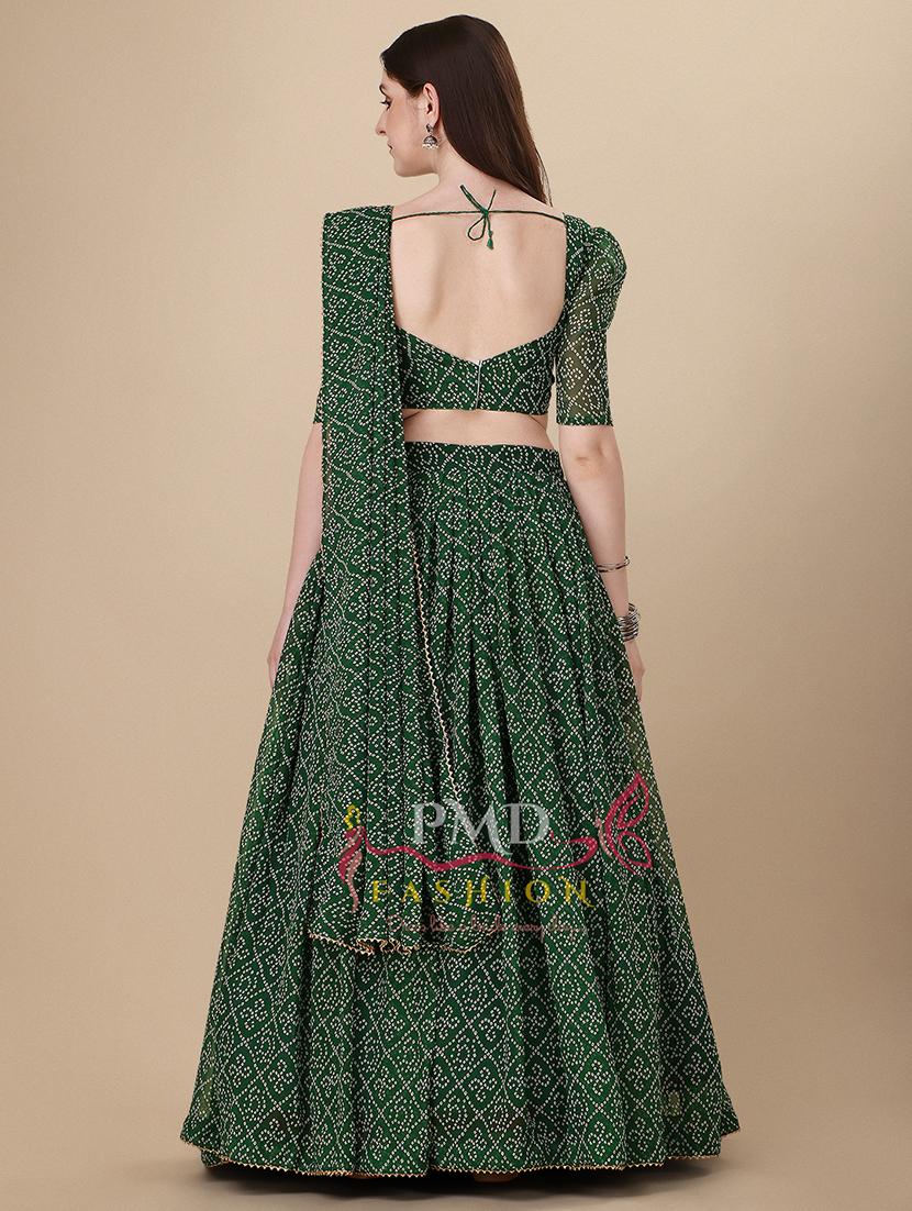 bandhani printed lehenga choli with dupatta - 20136991 - Standard Image - 2
