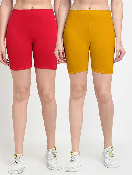 pack of 2 solid cycling shorts - 20148329 - Very Small Image - 1