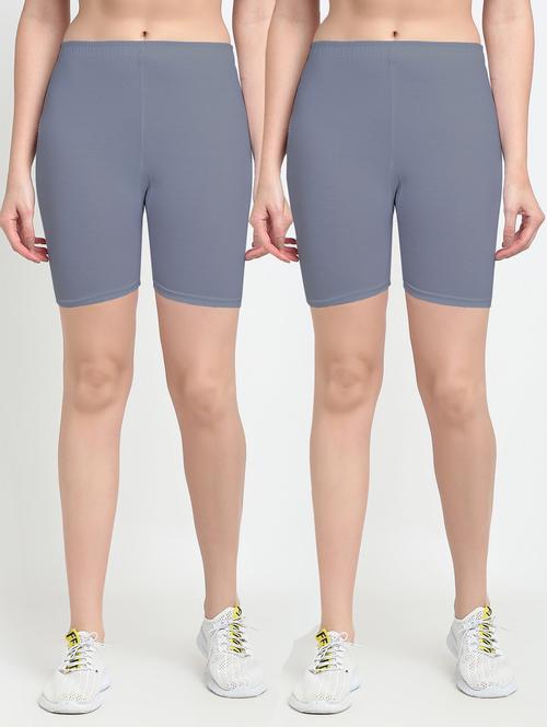 pack of 2 solid cycling shorts - 20148330 - Very Small Image - 1